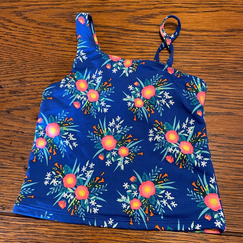 Cat & Jack Vibrant Blue Floral Top